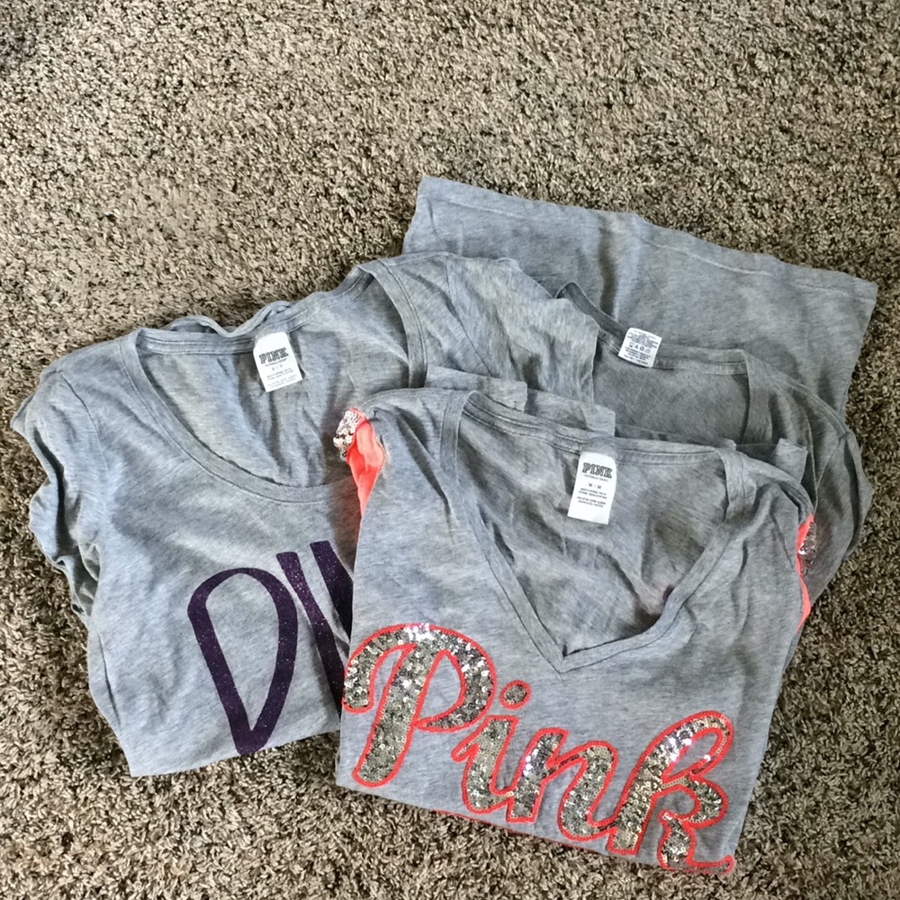 3 VS Pink T Shirt Bundle